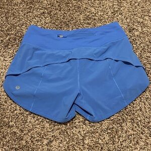 Lululemon Speed Up High Rise Lined 4 inch Shorts in size 4.